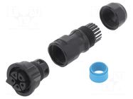 Connector: circular; plug; for cable; PIN: 5; female; with contacts AMPHENOL LTW