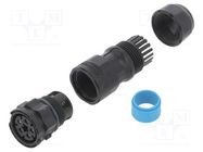 Connector: circular; plug; for cable; PIN: 5; female; with contacts AMPHENOL LTW