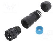 Connector: circular; plug; for cable; PIN: 5; male; with contacts AMPHENOL LTW