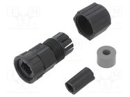 Case RJ45; plastic; Locking: internal thread,threaded joint 