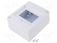 Enclosure: for modular components; IP20; white; No.of mod: 5; 400V ELEKTRO-PLAST NASIELSK