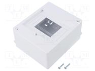 Enclosure: for modular components; IP20; white; No.of mod: 5; 400V ELEKTRO-PLAST NASIELSK