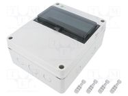 Enclosure: for modular components; IP65; light grey; 400V; IK08 