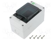 Enclosure: for modular components; IP65; light grey; No.of mod: 3 