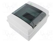 Enclosure: for modular components; IP65; light grey; No.of mod: 6 