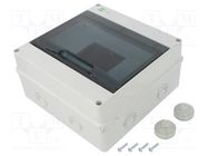 Enclosure: for modular components; IP55; light grey; No.of mod: 9 