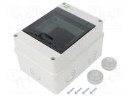 Enclosure: for modular components; IP55; light grey; No.of mod: 5 