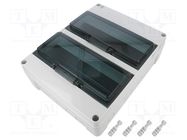 Enclosure: for modular components; IP65; light grey; 400V; IK08 