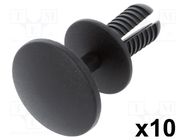 Rivet; 10pcs; Ford; OEM: 1660053; L: 19mm; polyamide; black ROMIX