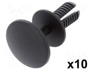 Rivet; 10pcs; Ford; OEM: 1660053; L: 19mm; polyamide; black ROMIX
