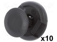 Rivet; 10pcs; Citroën,Fiat,Lexus,Peugeot,Suzuki,Toyota; black ROMIX