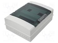 Enclosure: for modular components; IP65; light grey; ABS; 400V 