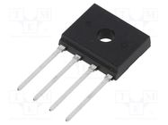 Bridge rectifier: single-phase; Urmax: 50V; If: 2A; Ifsm: 60A; flat YANGJIE TECHNOLOGY