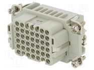 Connector: HDC; female; HDD; PIN: 42; 42+PE; size 4; w/o contacts TE Connectivity