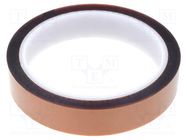 Tape: high temperature resistant; Thk: 0.06mm; 40%; amber; W: 19mm 