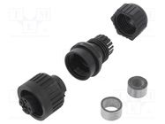 Connector: circular; female; IP67; CA; for cable; straight HIRSCHMANN