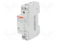 Contactor: 2-pole installation; 20A; 24VAC,24VDC; NC + NO ABB