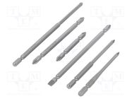 Kit: screwdriver bits; Phillips,slot; Size: PH0,PH1,PH2,SL 6 ENGINEER