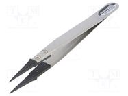 Tweezers; Tipwidth: 0.4mm; Blade tip shape: sharp; Blades: narrow 