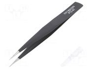 Tweezers; Blade tip shape: sharp; Tweezers len: 125mm; ESD ENGINEER