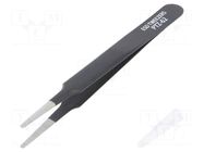 Tweezers; Blade tip shape: rounded; Tweezers len: 120mm; ESD ENGINEER