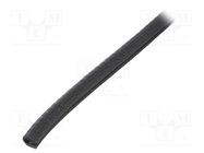 Hole and edge shield; PVC; L: 50m; black; H: 9.5mm; W: 6.5mm ELESA+GANTER