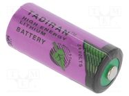 Battery: lithium (LTC); 2/3AA; 3.6V; 1600mAh; non-rechargeable 