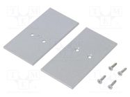 Cap for LED profiles; silver; 2pcs; steel; 33.4x62.3x2mm TOPMET