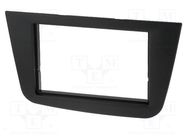 Radio frame; Seat; 2 DIN; black ACV