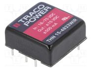 Converter: DC/DC; 15W; Uin: 18÷75V; Uout: 15VDC; Uout2: -15VDC; 1"x1" TRACO POWER