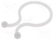 Cable clips; 25.4mm; polyamide; natural; Cable P-clips ESSENTRA