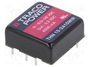 Converter: DC/DC; 15W; Uin: 9÷36V; Uout: 3.3VDC; Iout: 4500mA; 1"x1" TRACO POWER