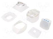 Sensor: movement and presence; Range: 8m; SPST-NO; IP rating: IP40 FINDER