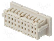 Connector: wire-board; plug; female; DF20; 1mm; PIN: 20; for cable HIROSE