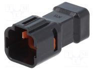 Connector: wire-wire; DF62W; plug; male; straight; PIN: 9; 2.2mm HIROSE