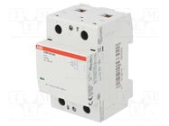 Contactor: 2-pole installation; 100A; 24VAC,24VDC; NO x2 ABB