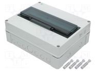 Enclosure: for modular components; IP65; light grey; 400V; IK08 ELEKTRO-PLAST NASIELSK