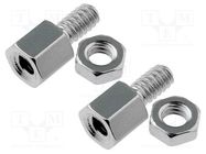 Set of screws for D-Sub; UNC 4-40; Spanner: 4.75mm NINIGI