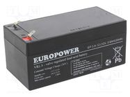 Re-battery: acid-lead; 12V; 3.6Ah; AGM; maintenance-free; EP 