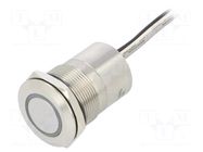 Switch: capacitive; Pos: 2; SPST-NO; 0.01A/12VDC; IP68; OFF-(ON) BULGIN