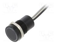 Switch: capacitive; Pos: 2; SPST-NO; 0.01A/12VDC; IP68; OFF-(ON) BULGIN