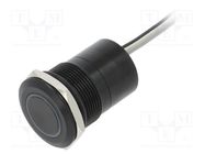 Switch: capacitive; Pos: 2; SPST-NC; 0.01A/12VDC; IP68; ON-(OFF) BULGIN