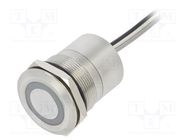 Switch: capacitive; Pos: 2; SPST-NC; 0.01A/12VDC; IP68; ON-(OFF) BULGIN