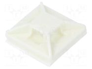 Holder; self-adhesive; polyamide; white; Tie width: 2.5mm; Ht: 4mm PANDUIT