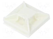 Holder; self-adhesive; polyamide; white; Tie width: 2.5mm; Ht: 4mm PANDUIT