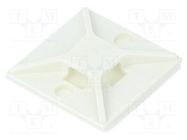 Holder; screw,self-adhesive; ABS; white; Tie width: 2.5÷4.8mm PANDUIT