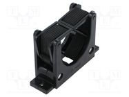 Holder; polyamide; black; W: 24.1mm; L: 73.7mm; Cable P-clips 