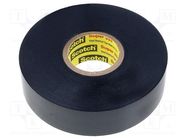 Tape: electrical insulating; W: 19mm; L: 20m; Thk: 0.18mm; black 