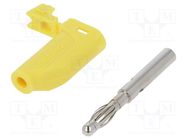 Connector: 4mm banana; plug; 32A; 33VAC; 70VDC; yellow; on cable SCHÜTZINGER