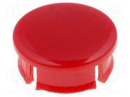 Cap; red; Mounting: push-in; plastic MENTOR